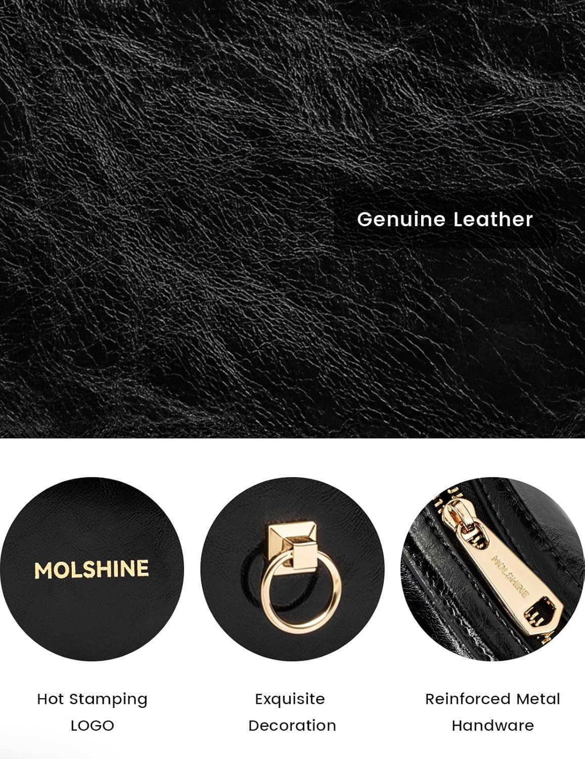 Genuine Leather Crescent Handbag Hobo Shoulder Bag Armpit Bag Party Clutch Purse for Women Lady Model DLK0032 M250904