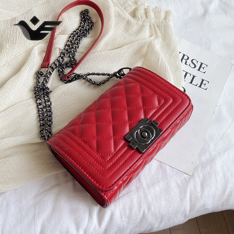 Feiyan Free Shipping New Designer Bag Luxury Shopping Bag Foreign Trade Fashion Small Chanel Style Quilted Chain Bag Elegant Women's Bag