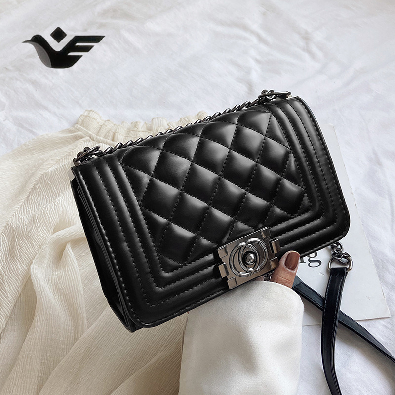 Feiyan Free Shipping New Designer Bag Luxury Shopping Bag Foreign Trade Fashion Small Chanel Style Quilted Chain Bag Elegant Women's Bag