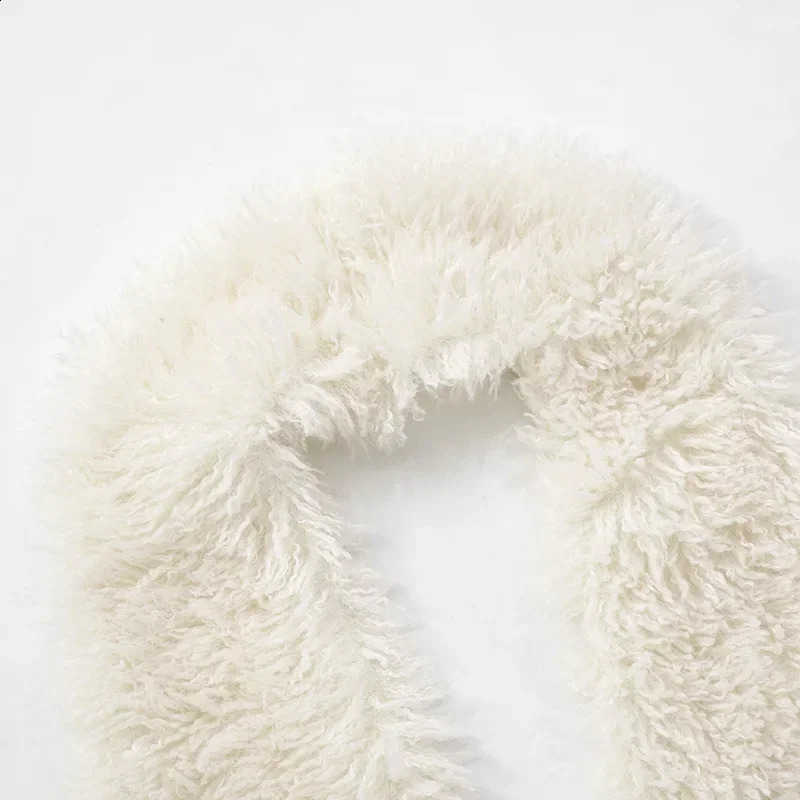 Fluffy Faux Fur Halter Vests Women Solid Deep V-Neck Backless Bandage Sleeveless Jackets Top Winter Wamr Outerwear Coat 250823