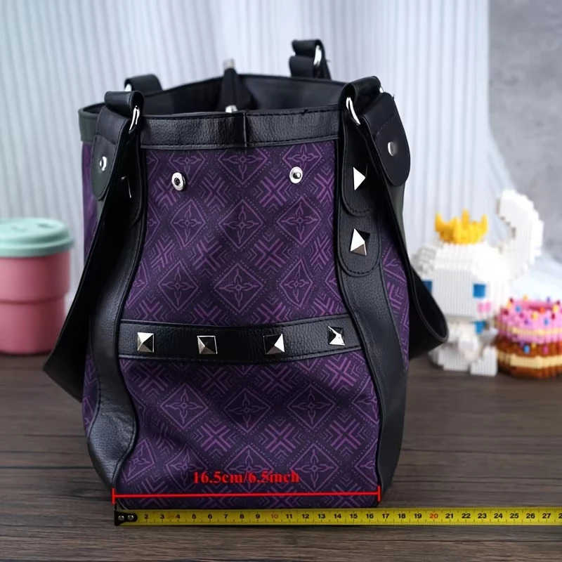 Sanrio Vintage Purple Sanrio Miniso Handbag - Y2K Goth Chic for Girls