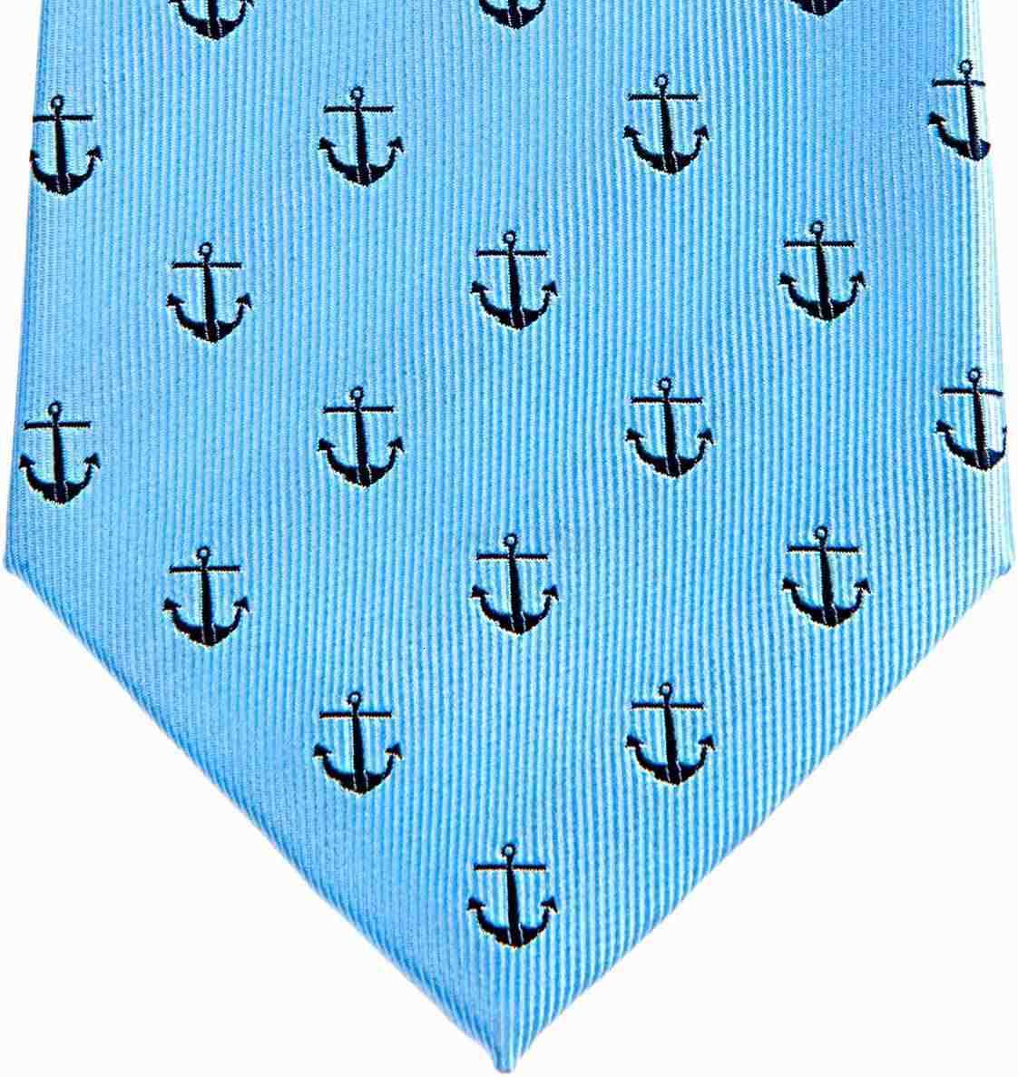 Classic Anchor Pattern Woven Microfiber 315 Mens TieW250904