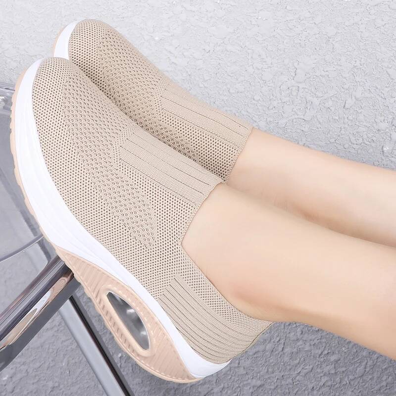 Summer Women Fashion Vulcanized Platform Solid Color Flat Shoes Casual Breathable Wedges Ladies Walking Sneakers ddmysaturn