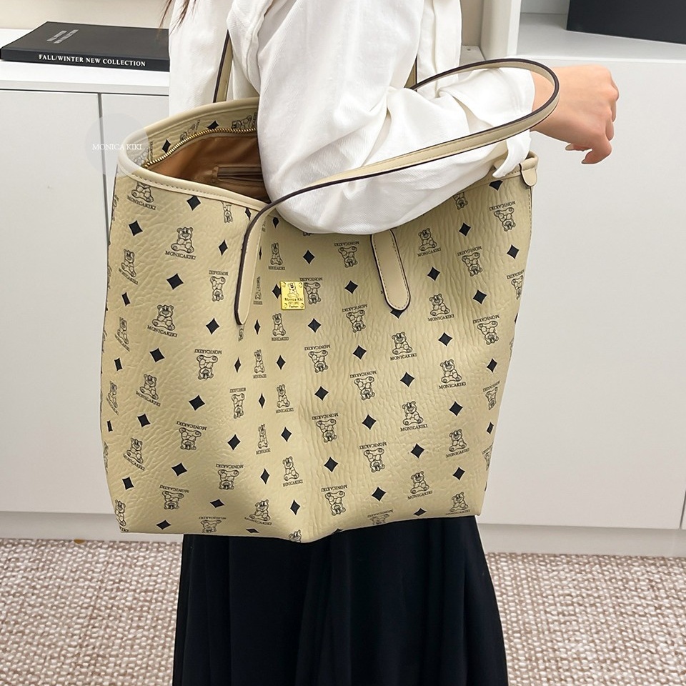 Designer bag for women tote bag printing classic Luxury Bag purse Little Bear practical pretty lightweight large pink brown