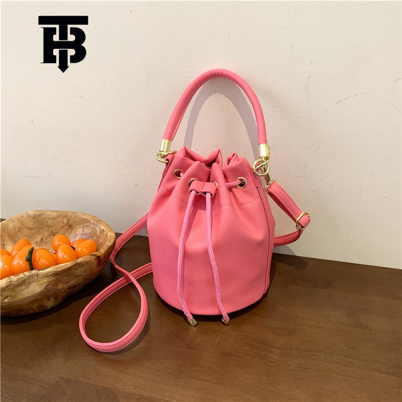 TB BHULAMTE 2025 Spring New Women's Fashion Designer s bag Versatile Solid Color Bucket Bag Korean Style Trendy Simple Shoulder Crossbody Bag