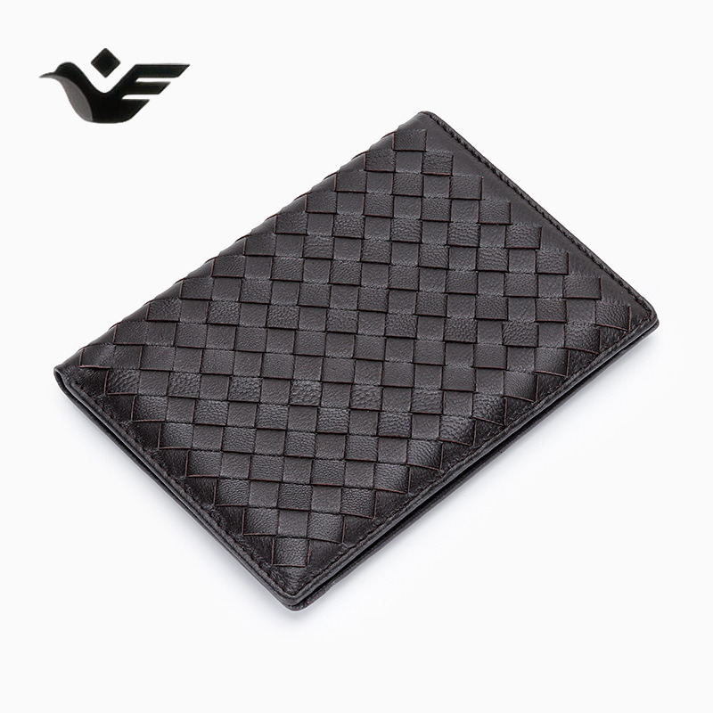 Feiyan Free Shipping New Designer Bag Luxury Shopping Bag Sheepskin Handwoven Passport Holder Unisex Genuine Leather Wallet Foreign Trade Passport Cli