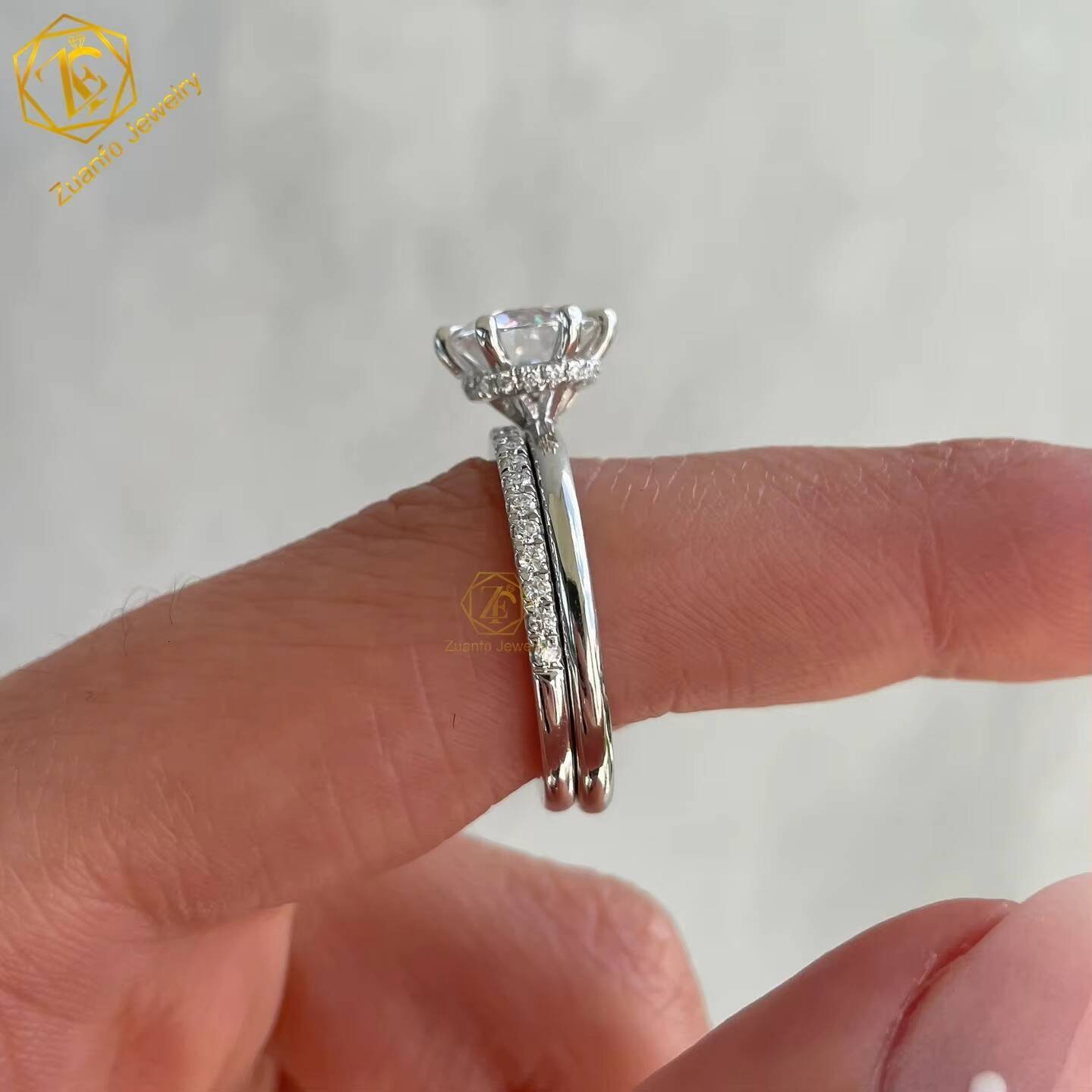 Customize GIA IGI Certified 1 Moissanite HPHT Lab Diamond Ring Jewelry AU750 18K Lab Grown Diamond Engagement Ring Women