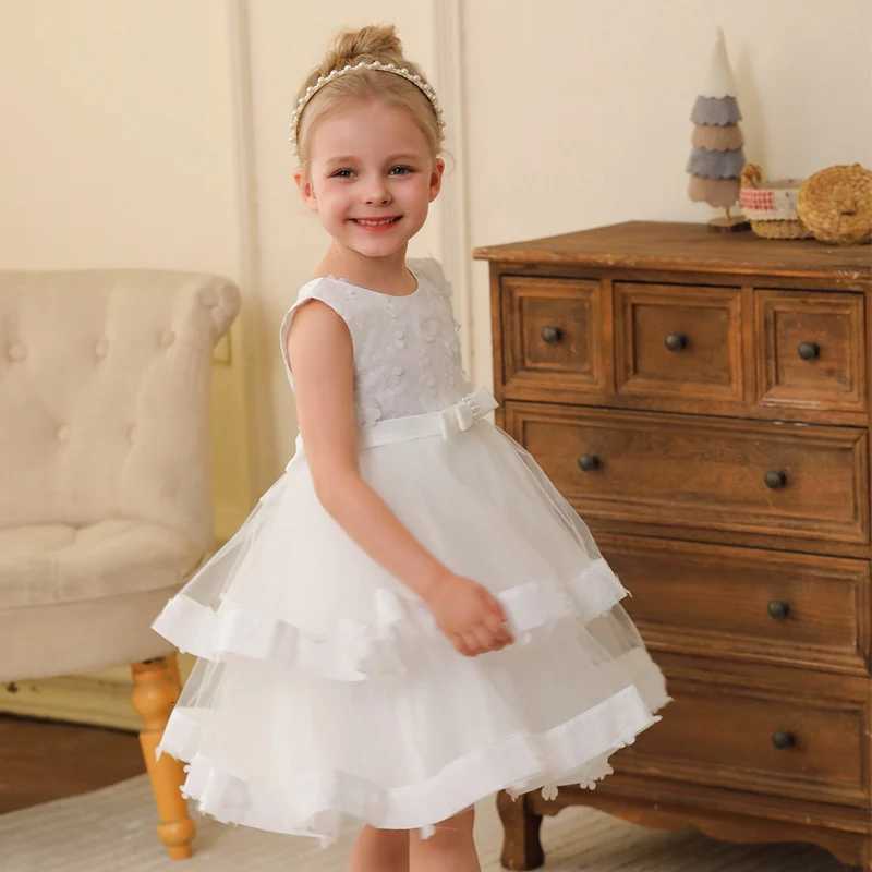 Girls Princess Party Dresses For 3-9 Years Kids Birthday Wedding Evening Prom Gown Summer Childrens Dress Z250904