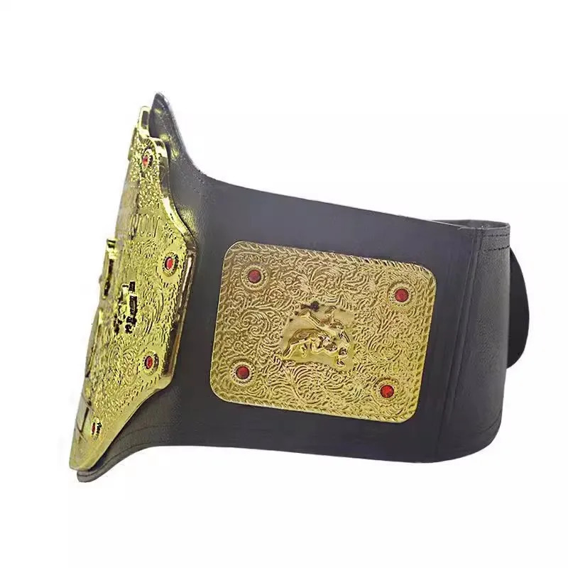World Heavyweight Champion Belt Mask Cosplay Prop Gold Wrestling Waist Title Gladiator Waistband Mascaras Halloween Party Custom 250904