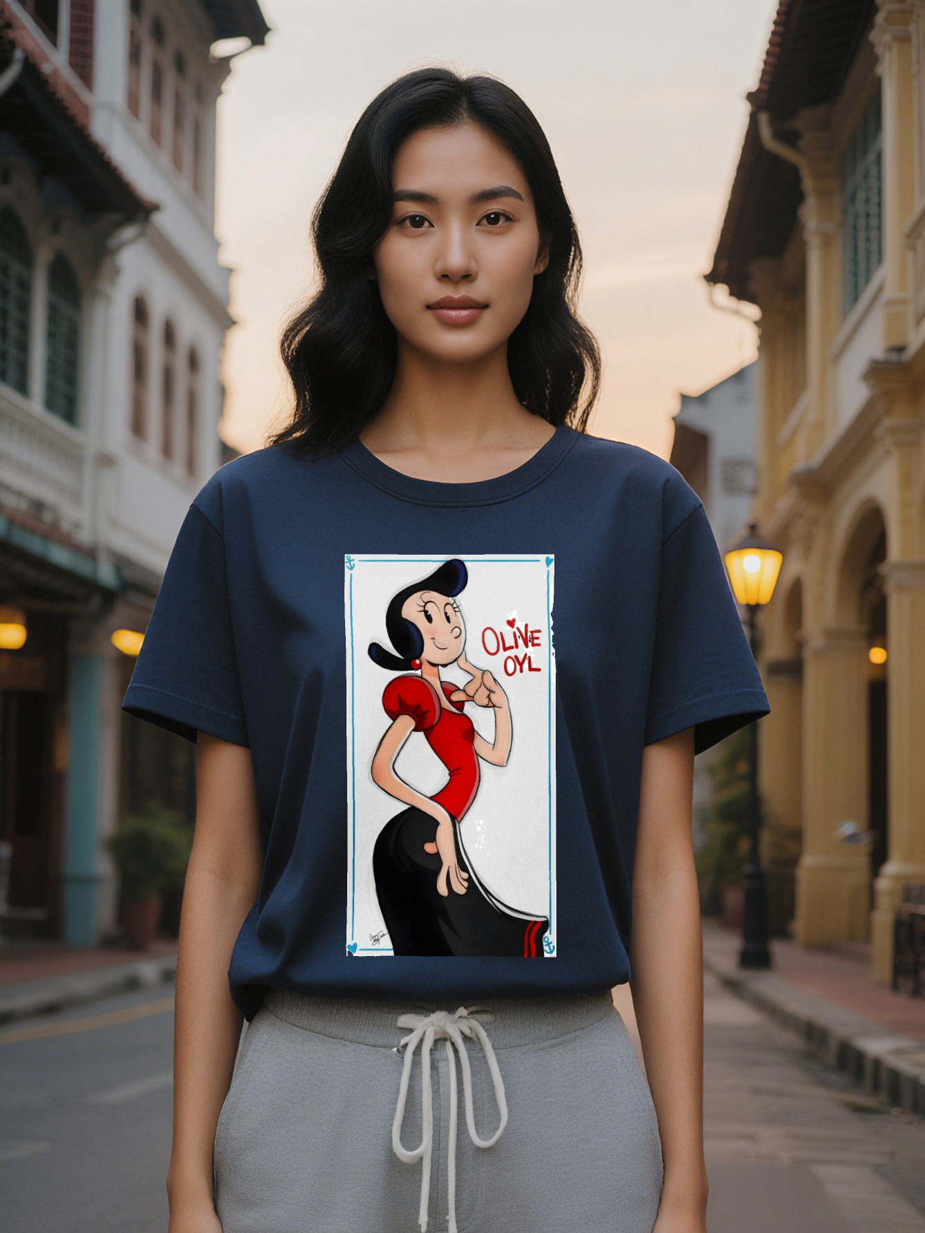 Large XL Casual Round Neck T-Shirt Print Design Top A Gift For Lady Plus Size 1fa61