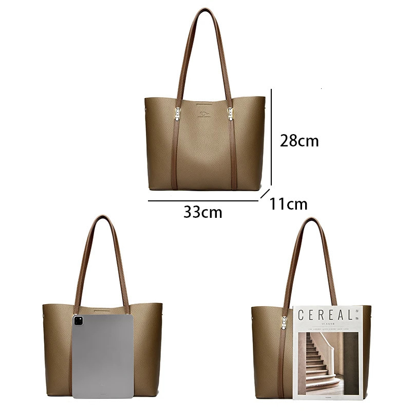 autumn Single Shoulder Large Capacity Messenger Droadband Female Solid Color Handbag Ladies Bucket PU Bag 250903
