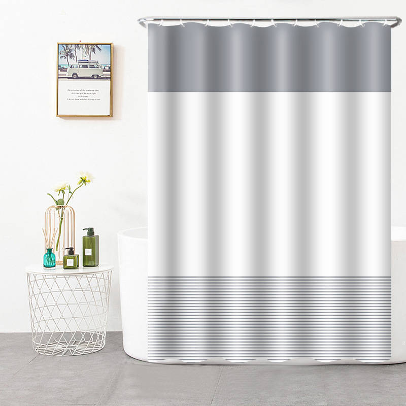 YL-37100 High-precision Customized 3D Curtain Printing Finished Landscape Wave Curtain Blackout Curtain