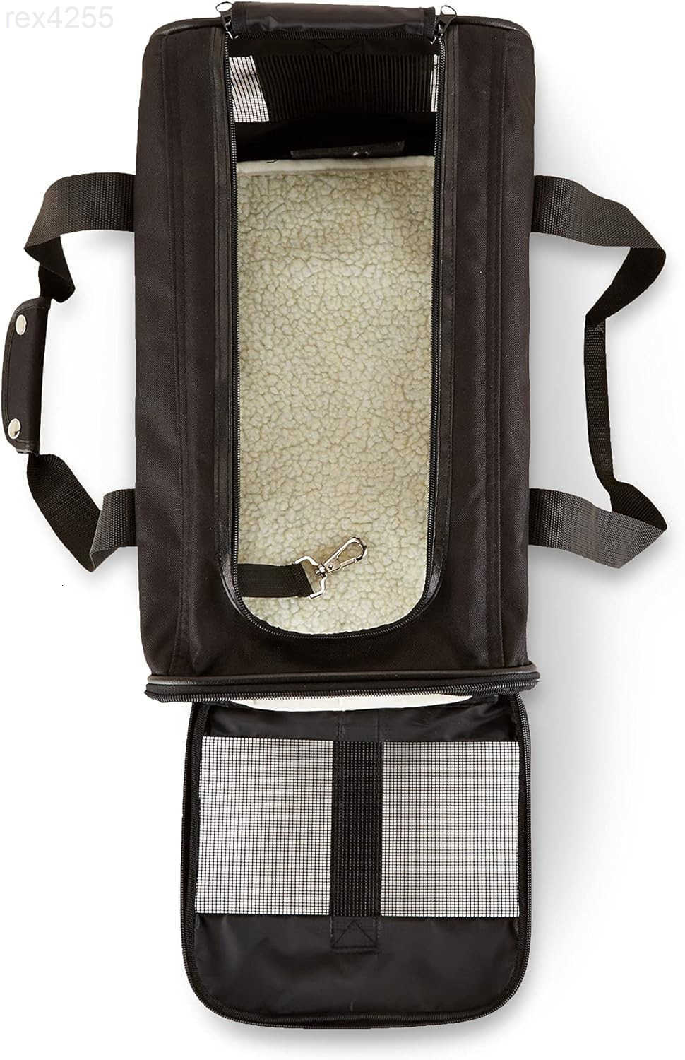 Mesh Pet Travel Carrier for Dog Cat up to 16 pounds 165 L x 106 W x 11 H BlackW250904