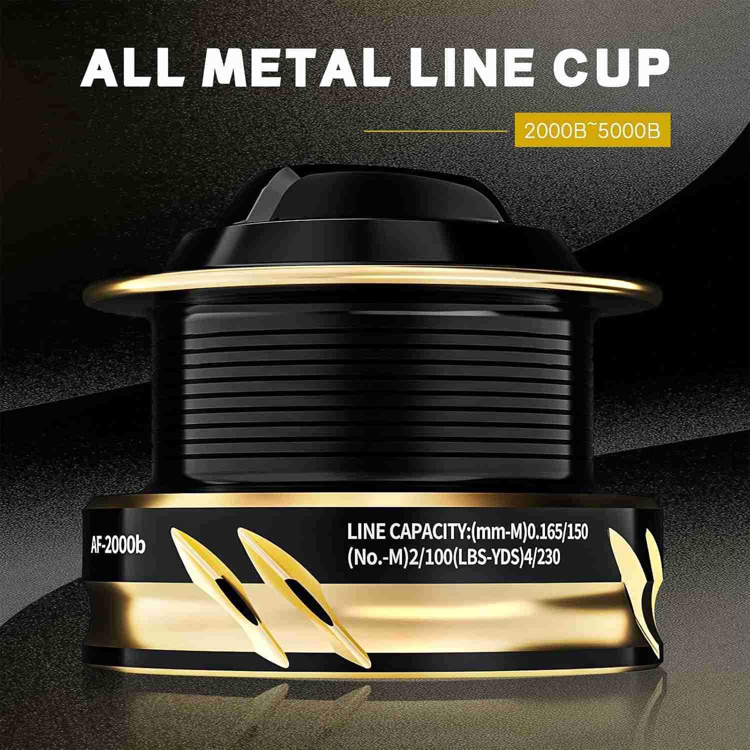 Spinning Fishing Reel Graphite Body 71 Stainless Steel BB 501 Gear Ratio Lightweight Spinning Reel for Freshwater Saltwater Fishing Come with 109 yds 