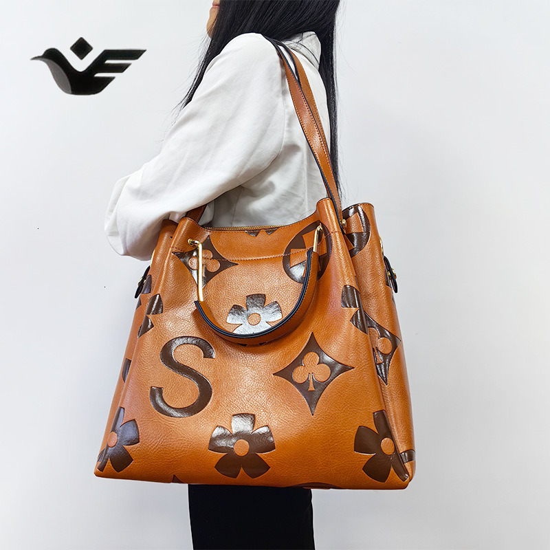 Feiyan Free Shipping New Designer Bag Luxury Shopping Bag Bucket Bag For Women High-end Feel Large Capacity Fashionable Embossed Shoulder Bag