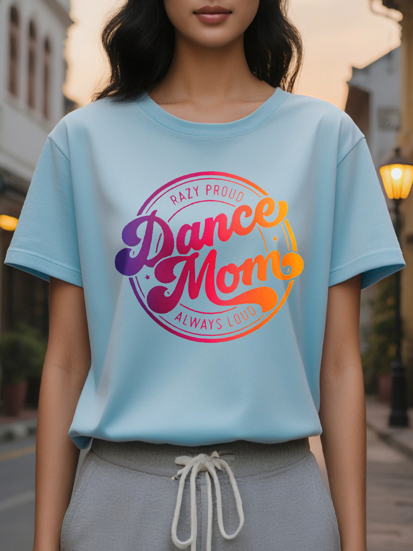 Black Round Neck With Razy Proud Dance Mom Pattern Summer Vest Suitable For Women To Wear