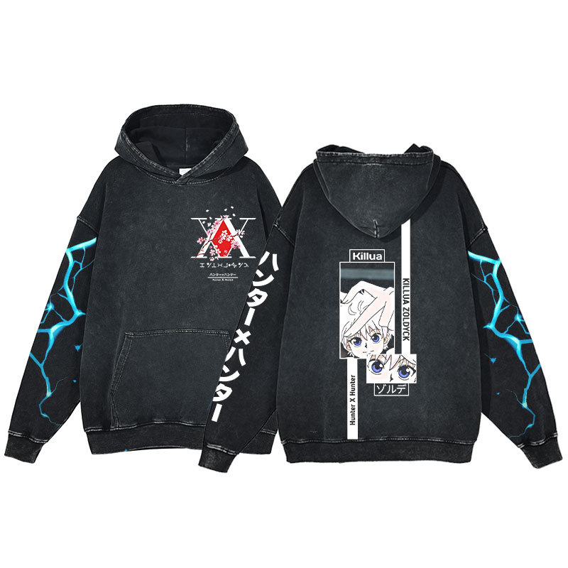 Hunter X Hunter Anime Fall/Winter New Arrival Hoodie Printed Harajuku Washed Hooded Sweatshirt - VT2747