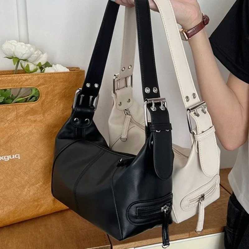 Y2K Style Shoulder Bag for Women Trendy Motorcycle Handbag Minimalist Shoulder Purse for s Street Wear Designer Z250903