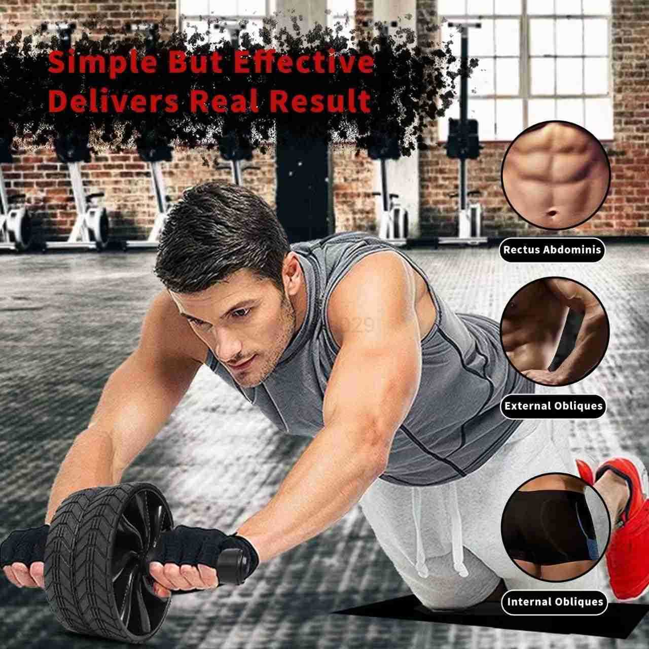 Ab Roller Wheel AGREJO Ab Workout Equipment for Abdominal Core Strength Training Home Gym Fitness Equipment Exercise Wheel for Men Women W250904
