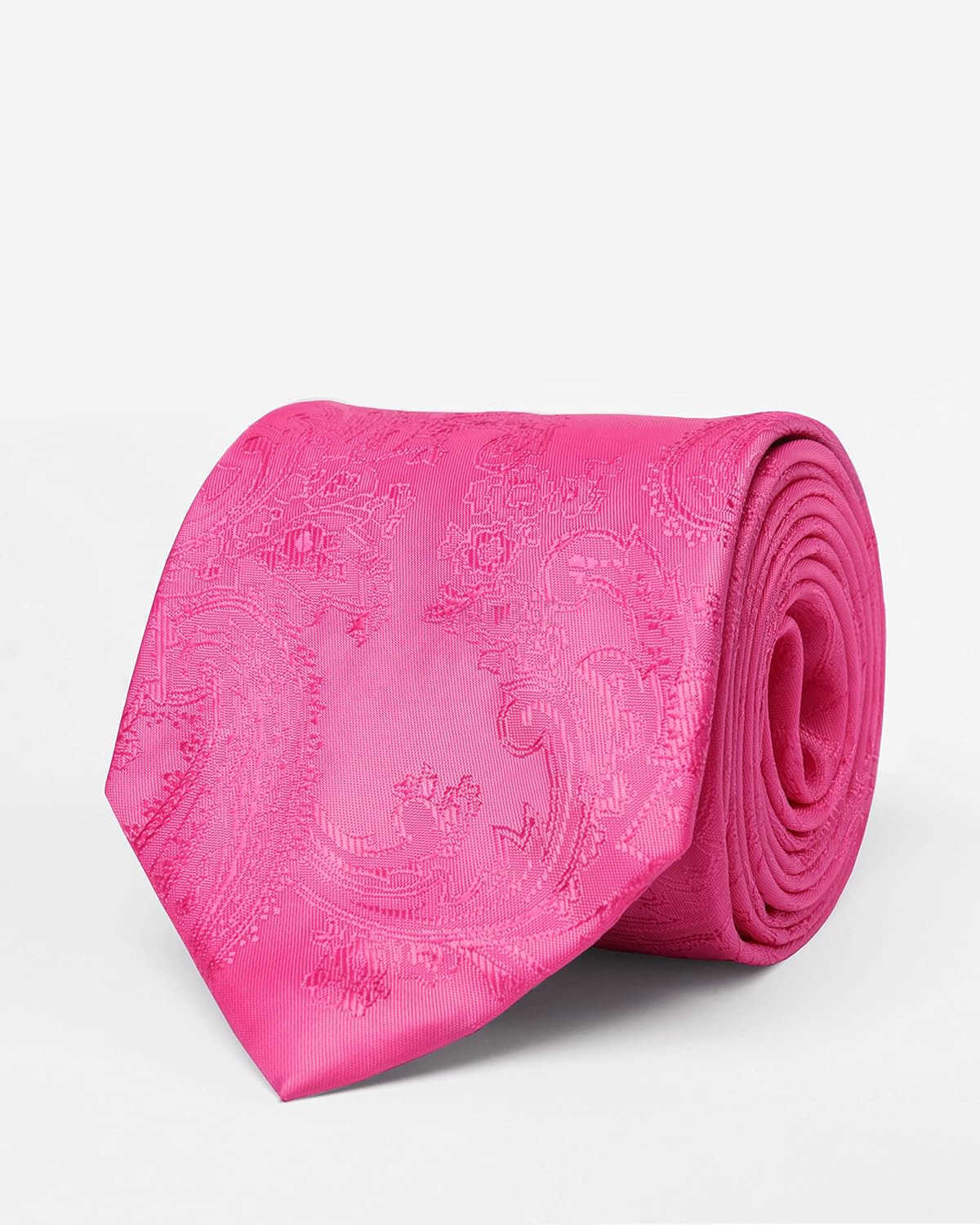 Tie Light Grey Ties for Men Paisley Neckties and Pocket Squares Set with Flower Lapel Pins for WeddingsW250904