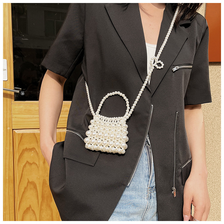 2025 autumn new mini crossbody bag versatile fashion trend hand-held bead bag niche design retro style designer shoulder bag