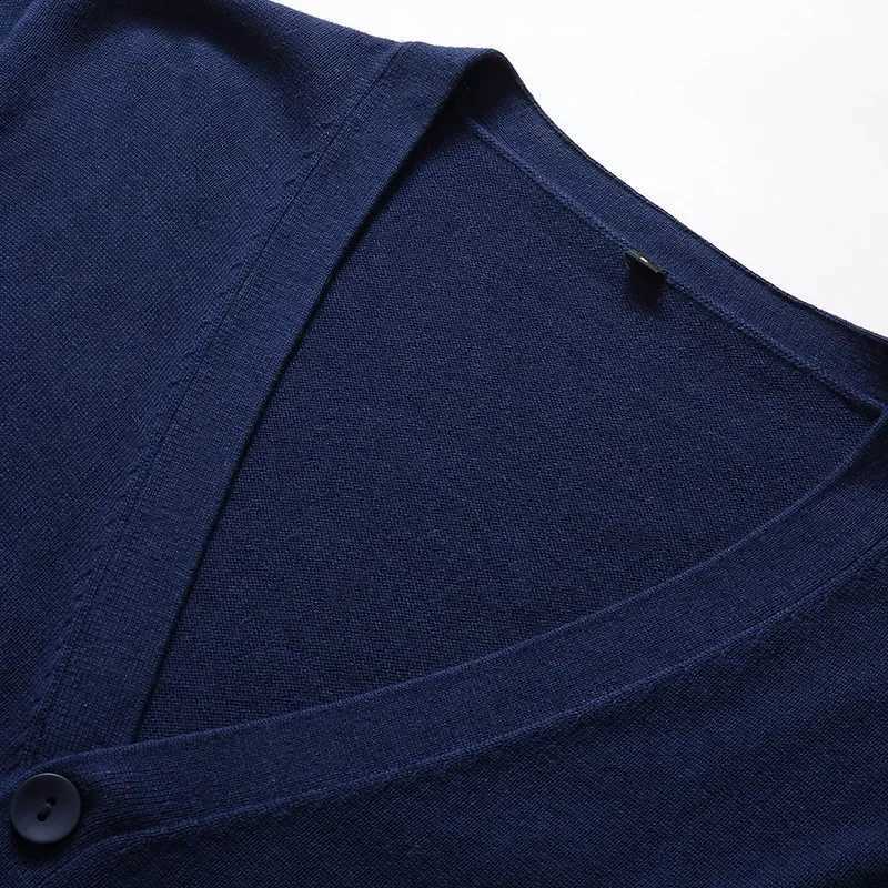 Spring Long Sleeve Top Cardigan Men Knitted Oversized Ribbed Sweater Vest Male Vneck Slim Boys Cotton Sweaters Casual KnitwearXJ250904