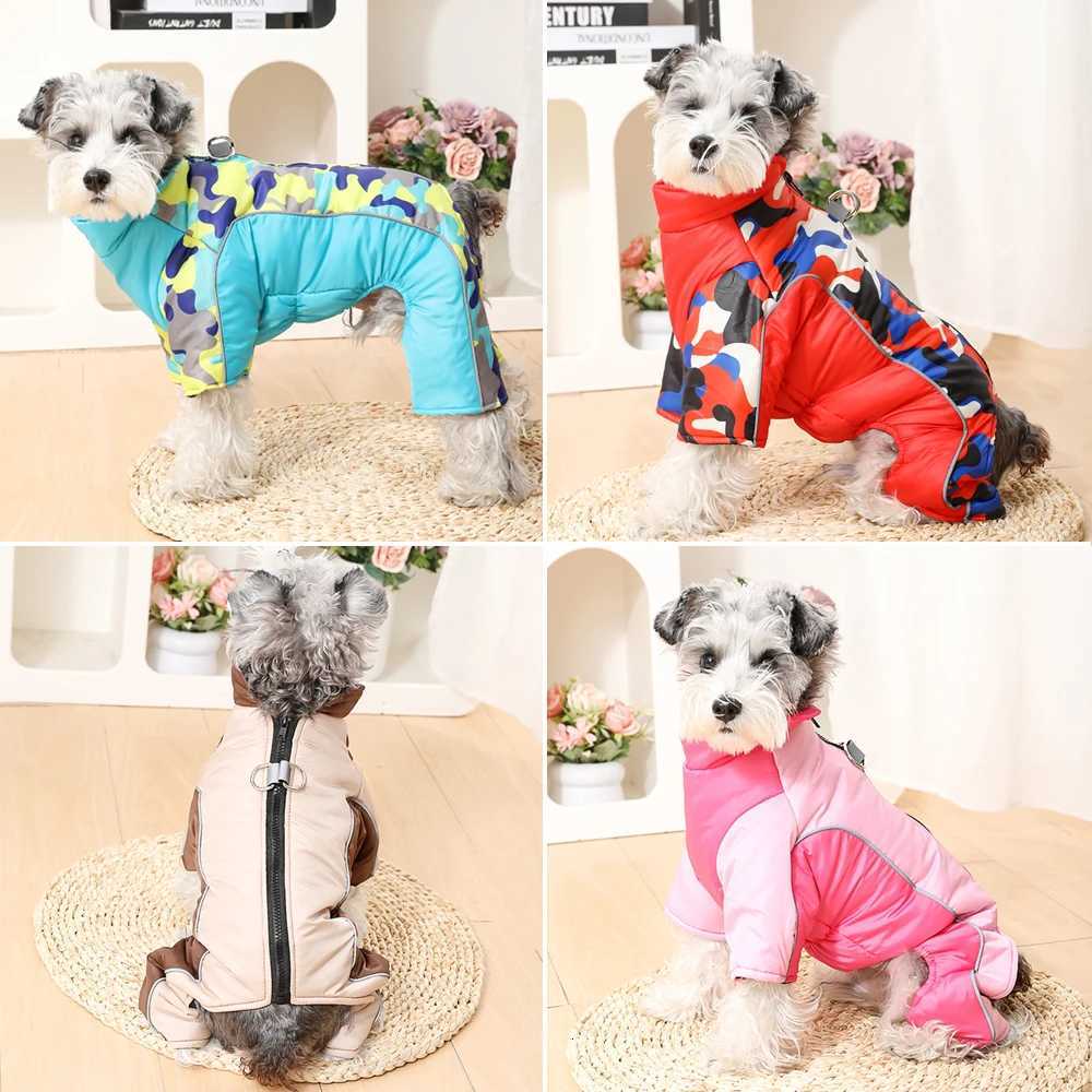 Waterproof Dog Jumpsuit Puppy et For Small Dogs Coat With Dring Winter Reflective Pet Overalls Camouflage Chihuahua Costume W250904