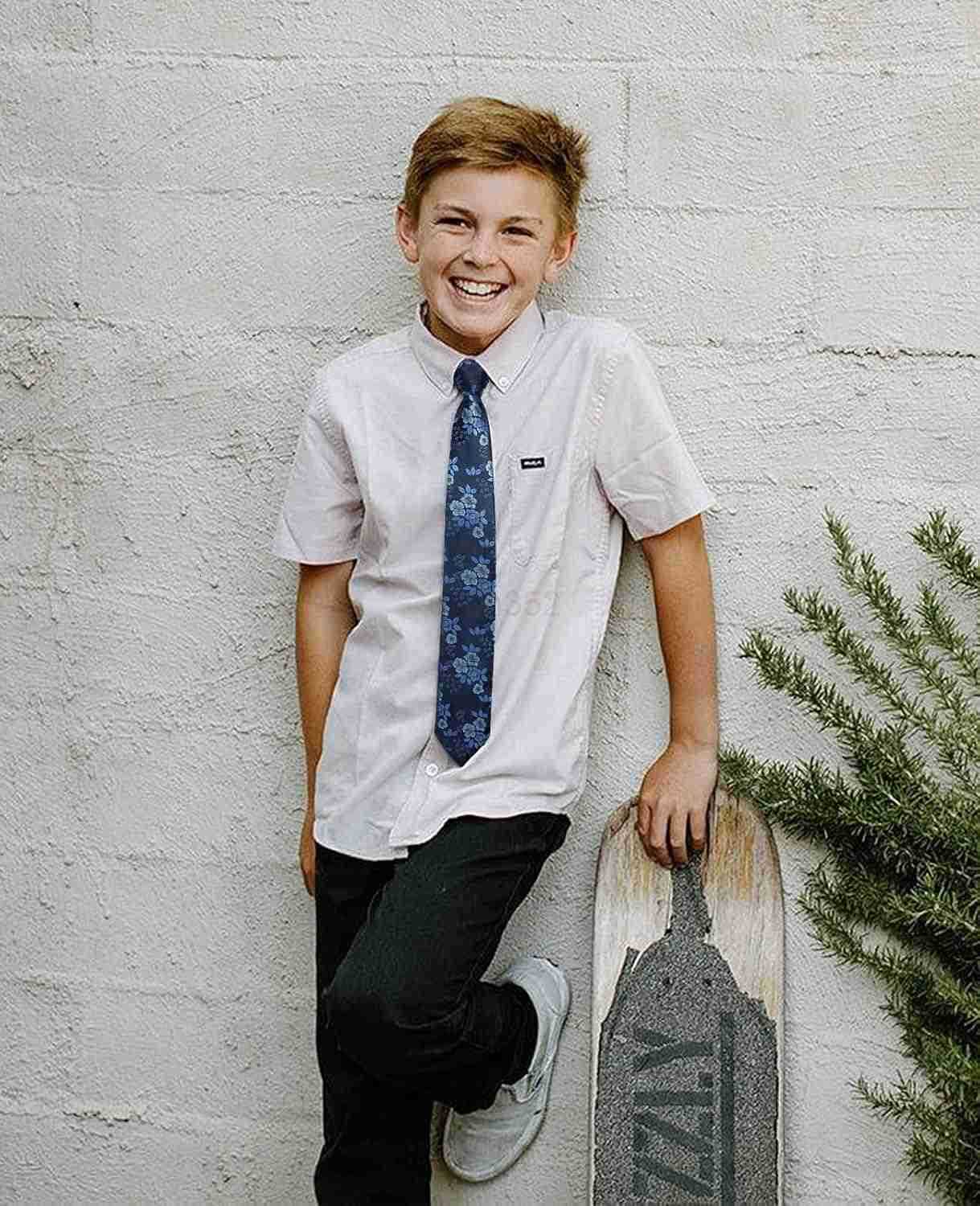 Boys Tie Kids Necktie with Pocket Square Set Ties for Boy Formal Neck Strap Youth Tie for Kids Party SchoolW250904