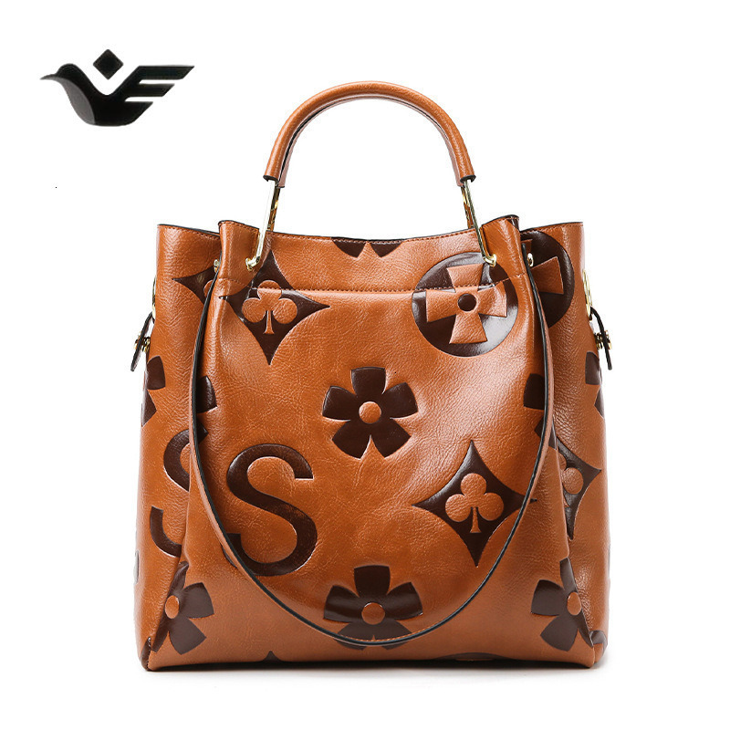 Feiyan Free Shipping New Designer Bag Luxury Shopping Bag Bucket Bag For Women High-end Feel Large Capacity Fashionable Embossed Shoulder Bag