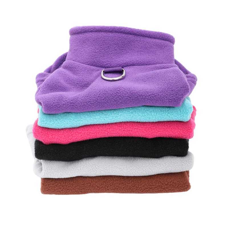 Fleece Dog Clothes Autumn Winter Warm Coat et For Small Medium Dogs Cat Chihuahua Vest With Dring Puppy Sweater Pet Costume W250904