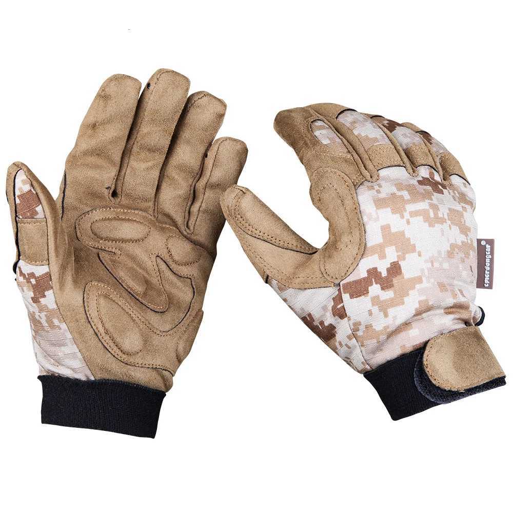 ersongear Tactical Lightweight Camo Gloves Full Finger Combat Hand Protective Cam Fishing Hunting Hiking Outdoor AOR1XJ250904
