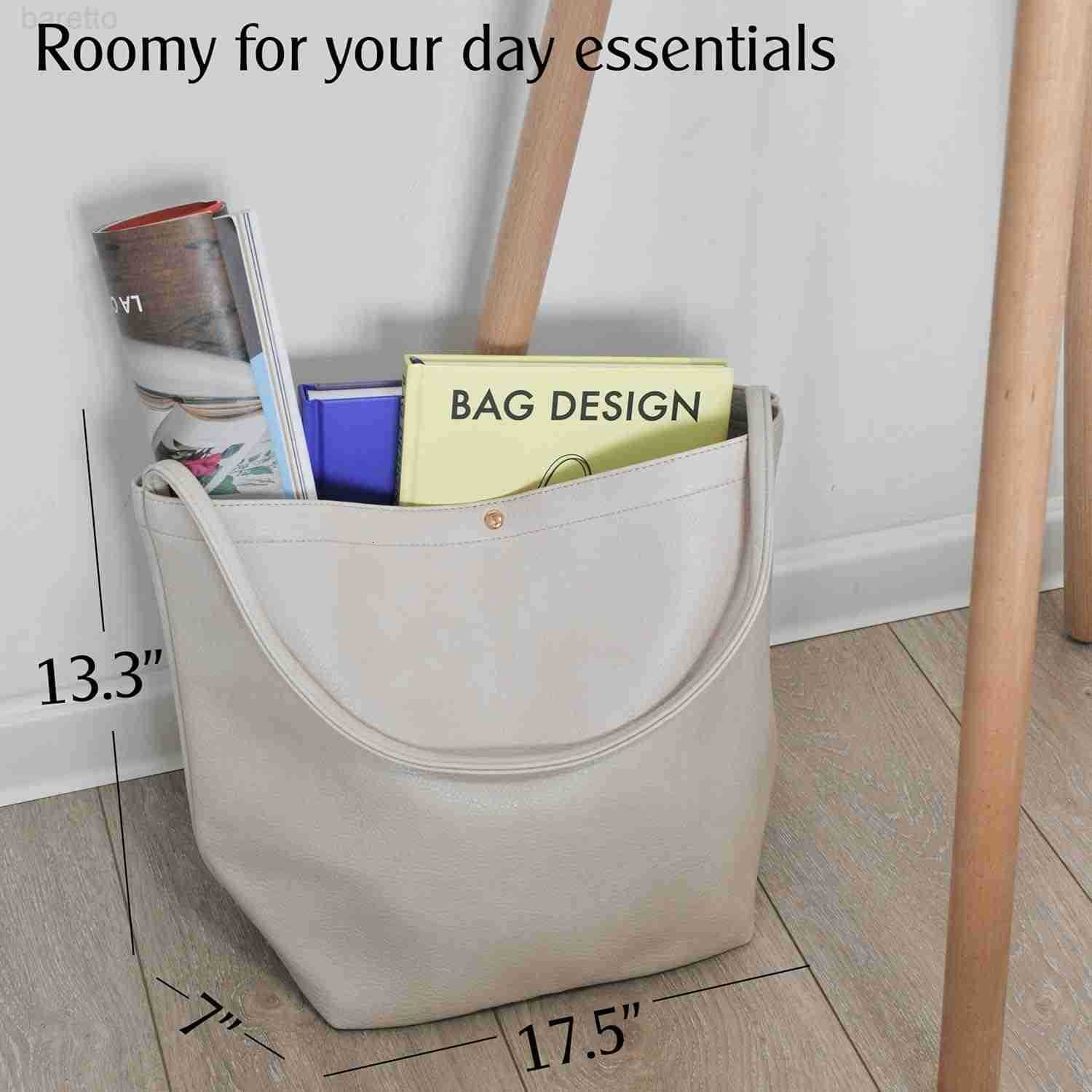 Hobo Bag for Women Vegan Leather Bucket Bags Minimalist Shoulder Handbag M250904