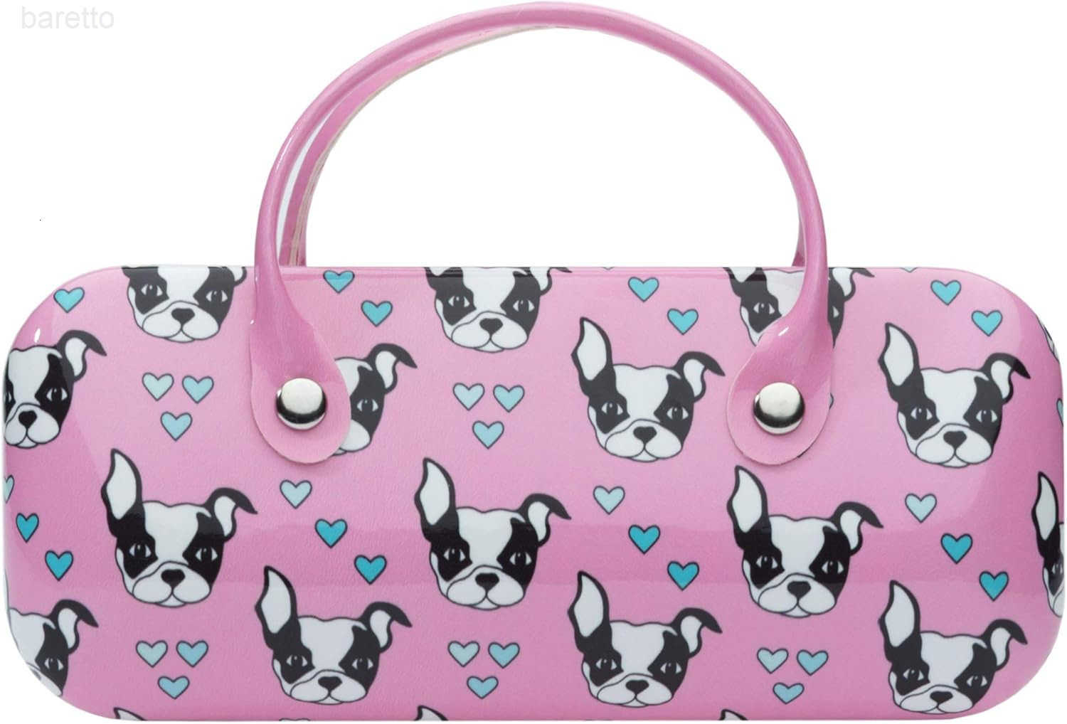 Pink Boston Terrier Dog Bag Case Deluxe Sunglasses Eyeglasses Hard Shell Case With Handle M250904