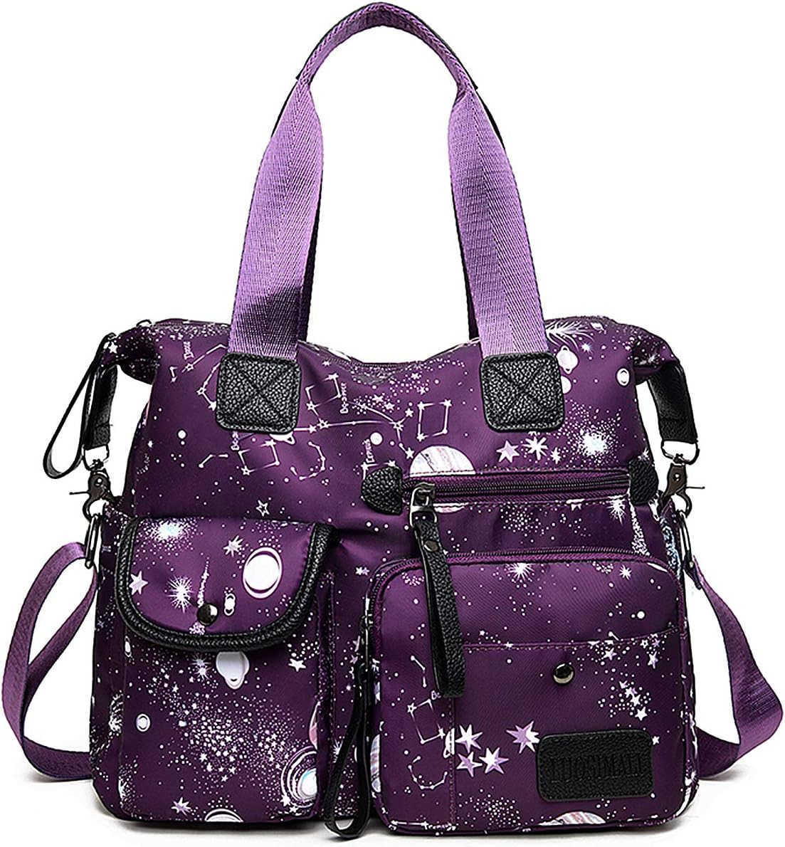 Tote Bag for WomenMulti Pockets Shoulder HandbagNurse Bag for WorkLarge Cross body PurseFashion Nylon Top Handle Satchel M250904