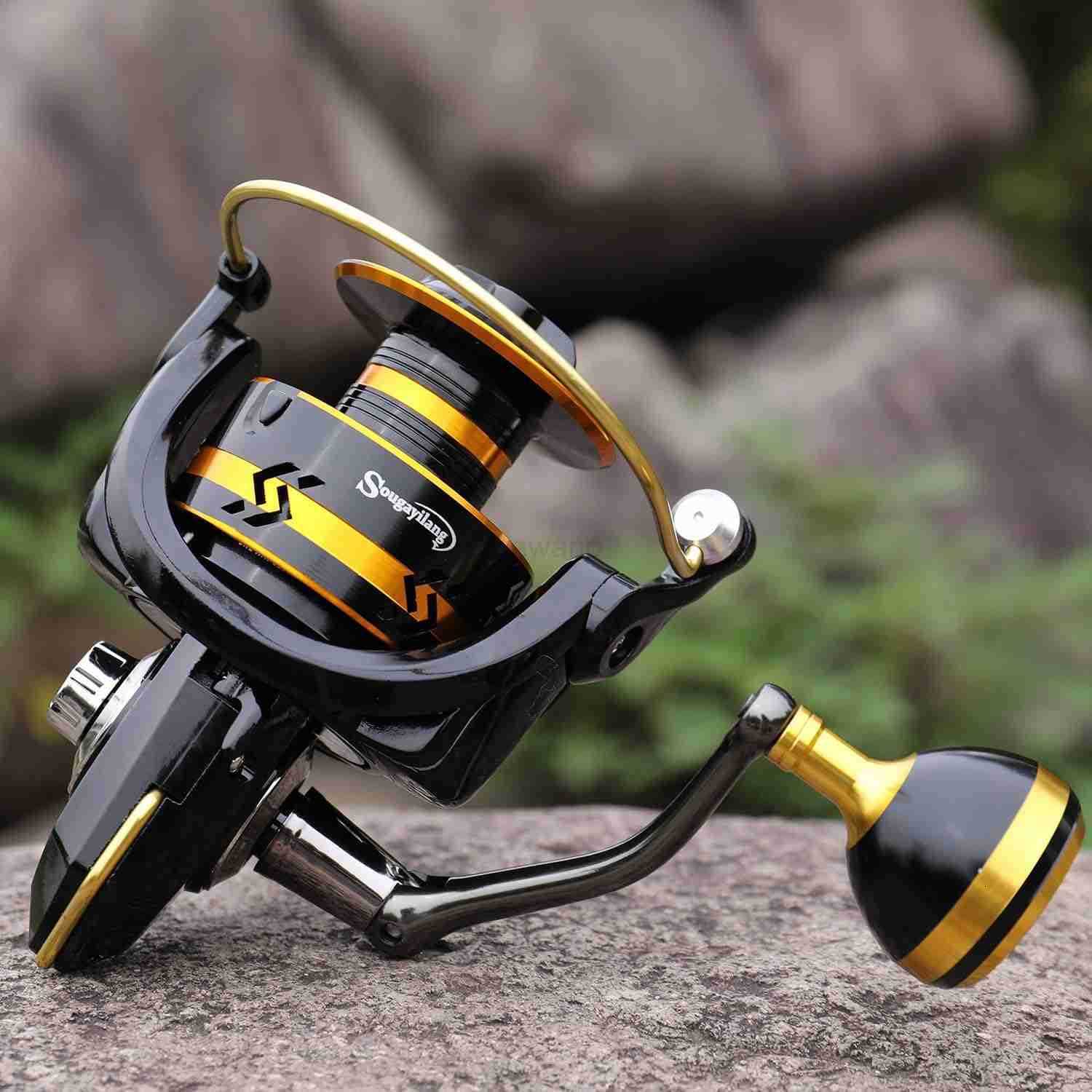 Spinning Reels Light Weight Ultra Smooth Powerful Fishing Reels Red Blue Golden W250904