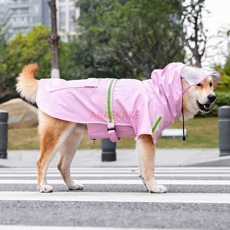 Dog raincoat Large dog waterproof poncho Chai dog Golden hair Labrador border collie Medium dog Pet rain clothes W250904