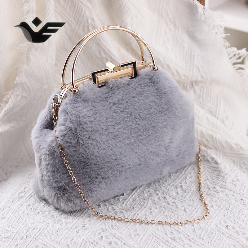Feiyan Free Shipping New Designer Bag Luxury Shopping Bag Real Fur Rex Rabbit Fur Fashionable Stylish Trendy Women's Bag Handbag Shoulder Crossbo