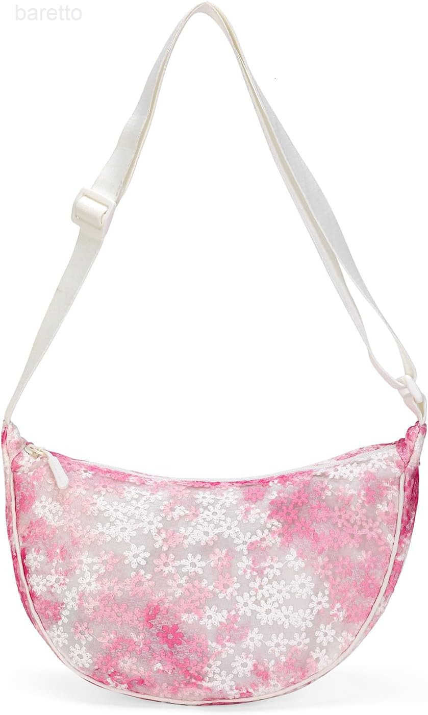 Small Crescent Crossbody Bag for Women Men Lightweight Nylon Dumpling Sling Purse Shoulder Bag for Outdoor Travel M250903