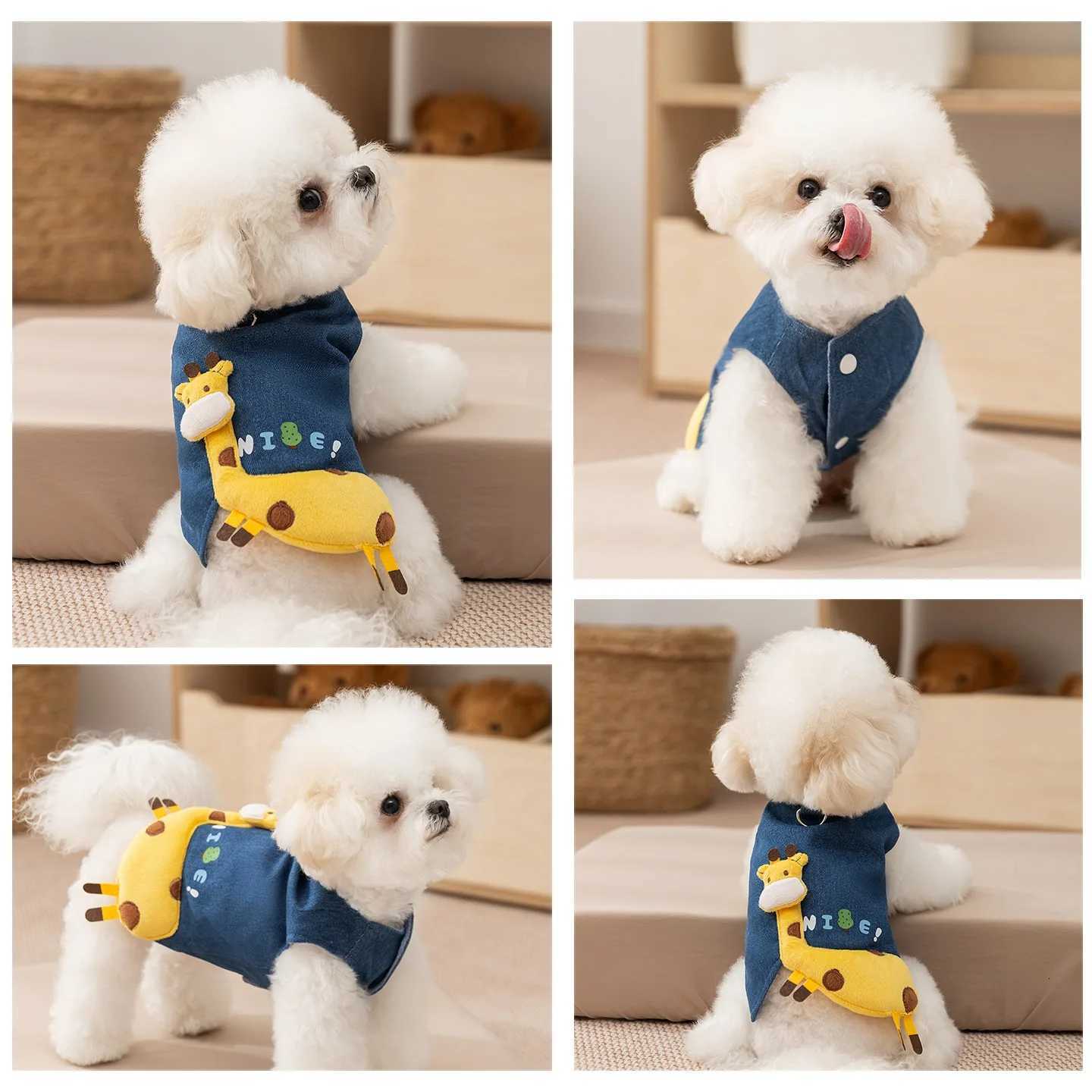 Thickened Pet Vest Mediumsized Dog Winter Cotton Coat Cute Threedimensional Deer Pattern Dog Clothes With Leash Hook W250904