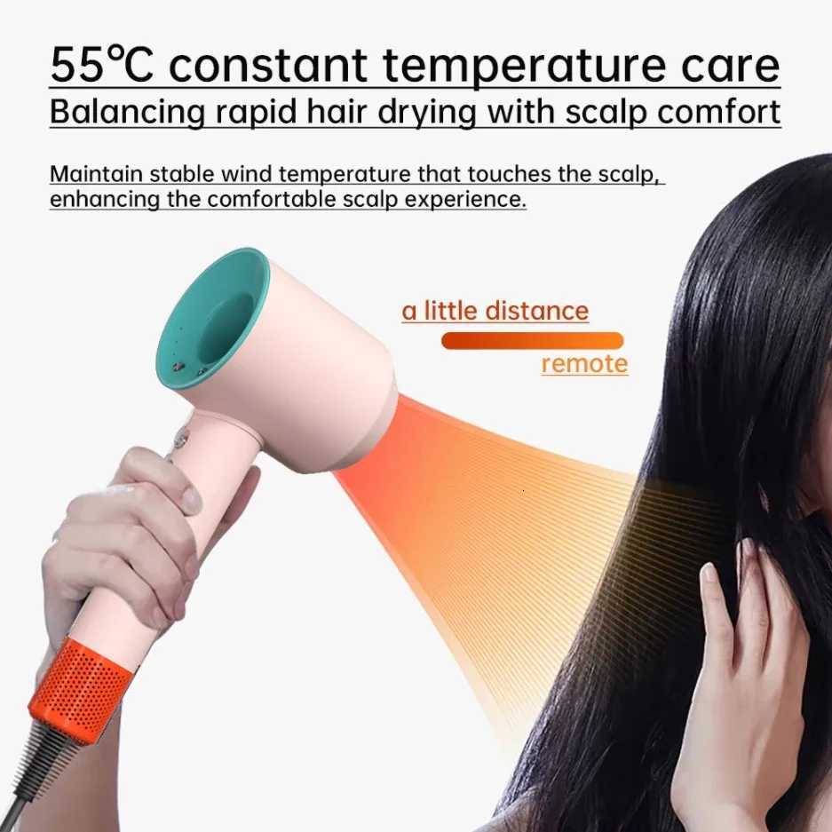 18m Professinal Leafless Hair Dryer Electric Hair Dryer High Speed 1600W Negative 200 Million Anion Blow Dryer Silent Hair DryeW250904