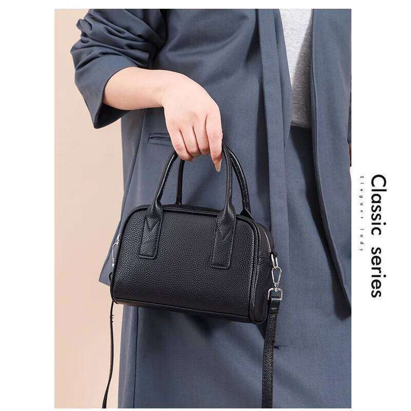 2025 Retro genuine leather Crossbody Bag Women's High quality pillow Boston versatile commuting shoulder bag for womenluxury bag tote bag