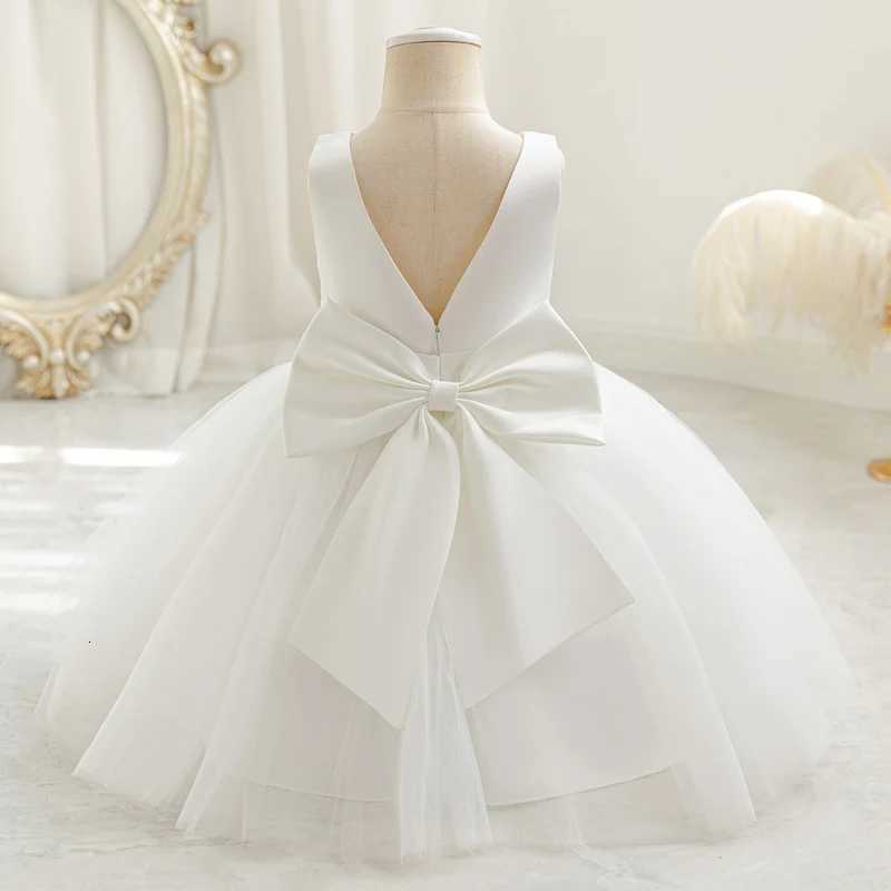 Baby Kids Green Lace Dresses For Children Girl Sleeveless Princess Gown Birthday Party Flower Girls White Dress Z250904