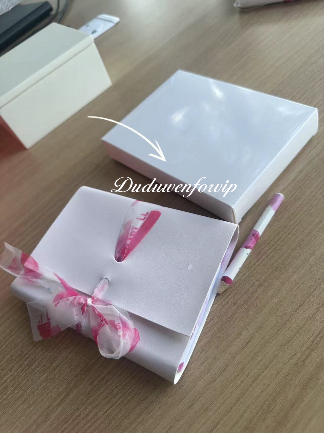 Xmas gift Collection item classic Ribbion Bowknot pu cover vip collectioin paper notebook with pencil gift box