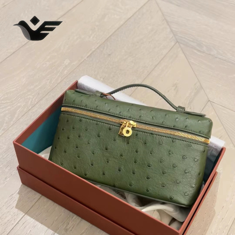 Feiyan Free Shipping New Designer Bag Luxury Shopping Bag Ostrich Pattern Lunch Box Bag Retro Fashion Versatile Trendy Single Shoulder Handbag Crossbo