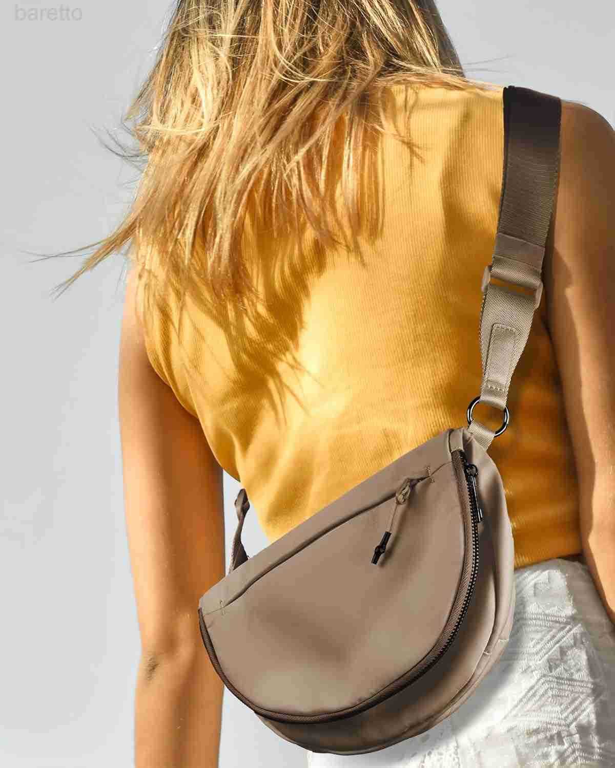 Crescent Bag for Women and Men Fashion Medium Nylon Folding Crescent Moon Bag Single Shoulder Bag with Adjustable Strap M250903