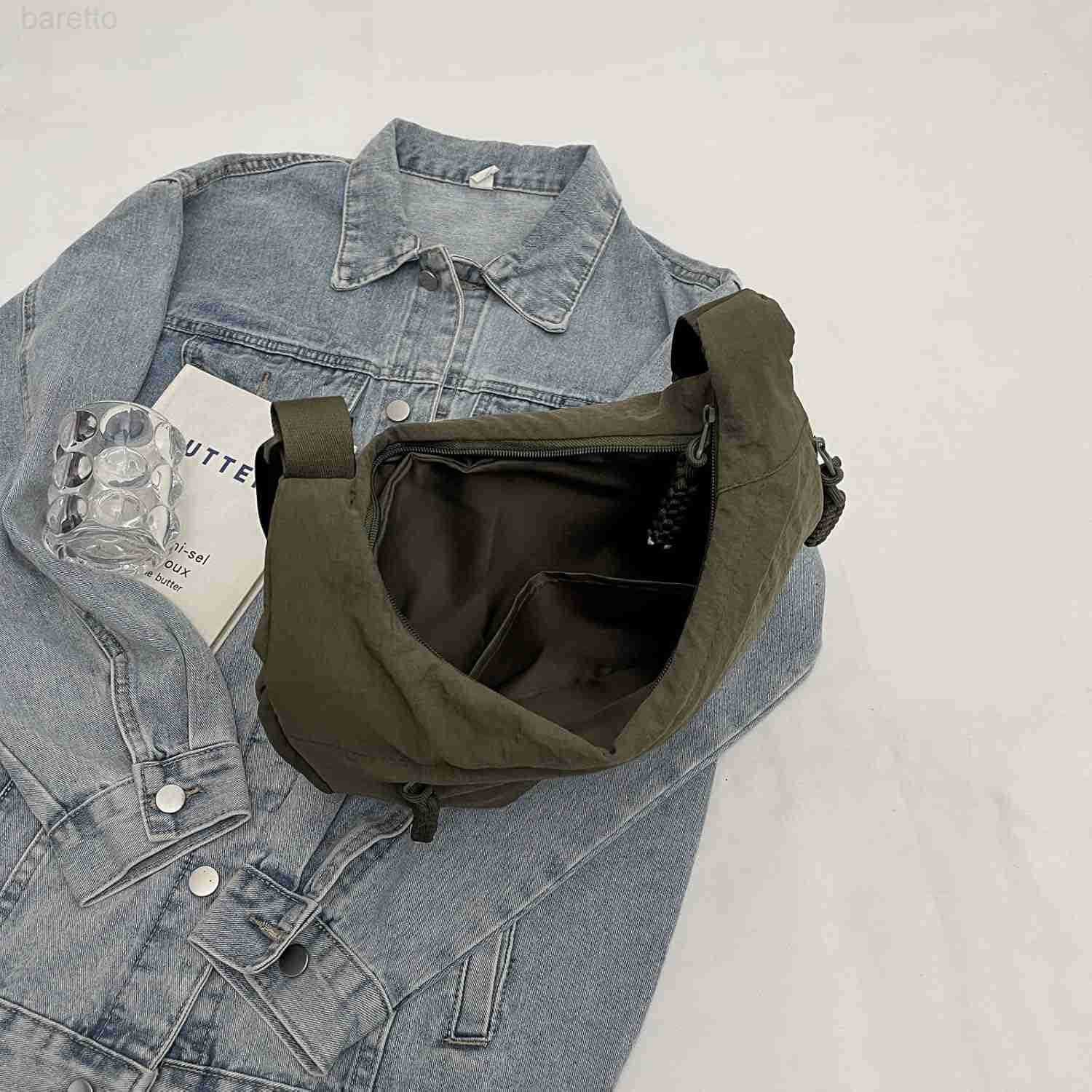 Crossbody Nylon Crescent Bag for Women Lightweight Small Hobo With 2 Pack Inner Dumpling Bag Casual M250903