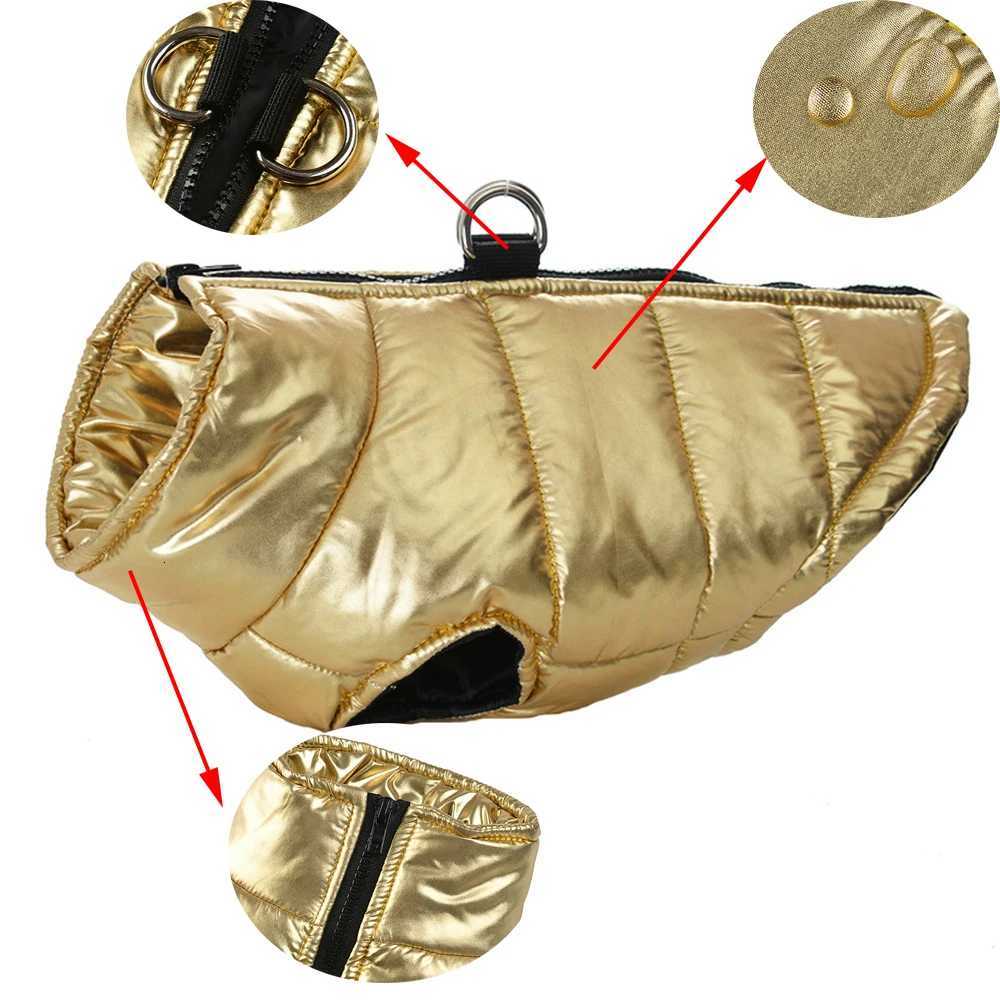 GoldStitched Dog Coat Winter Warm Sleeveless Puppy Coat High Collar Warm Cotton et DRing Zipper Small Middle Dog Cat Coat W250904