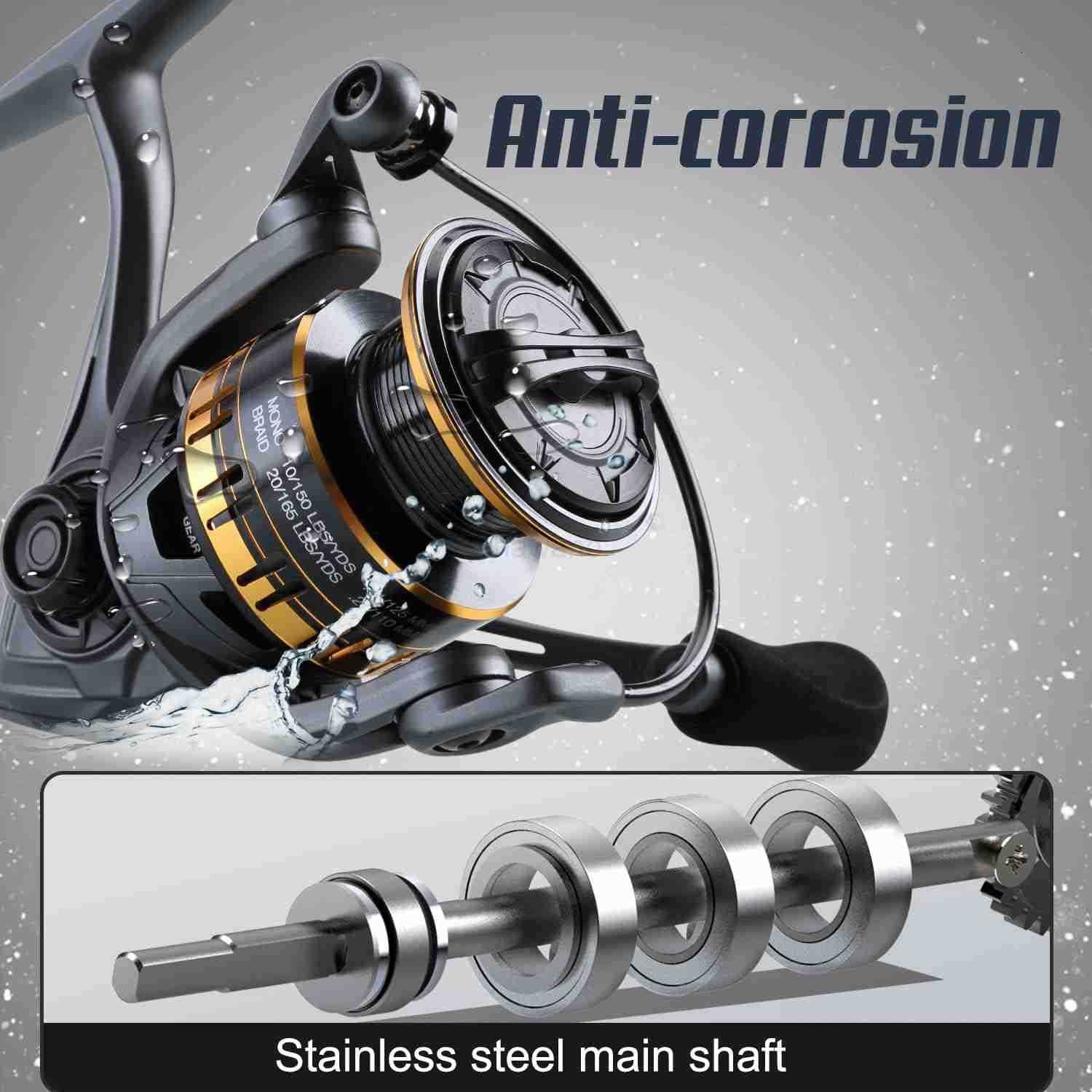 Spinning Reel Ultralight Fishing Reels with 91 BB Carbon Fiber 386 LBs Max Drag Super Smooth Spinning Fishing Reel with 521621 High Speed Gear Ratio W