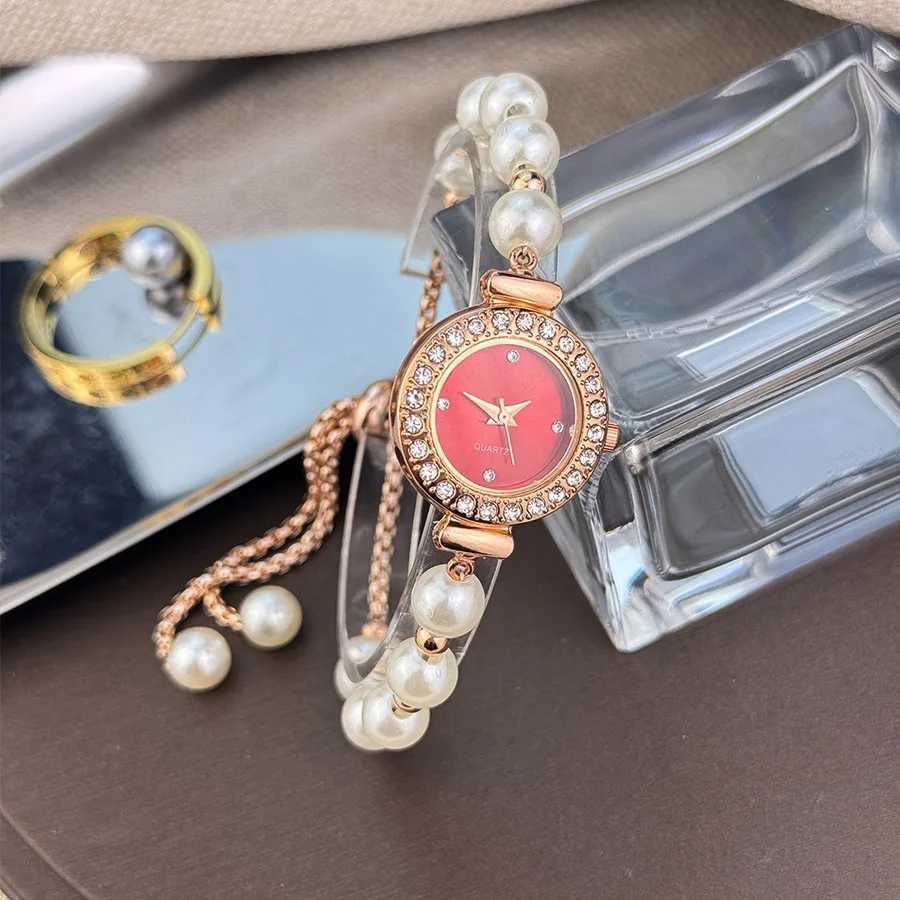 Elegant Wens Adjustable Rose GoldenTone Alloy Bracelet Watch with White Accents Quartz Movement for Casual Attire X250904