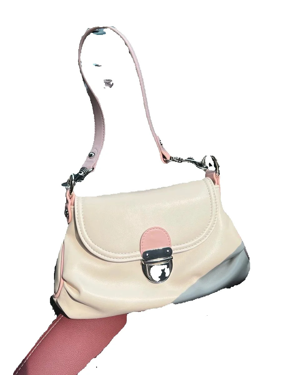 2025 autumn new niche design fashion trend style light luxury elegant versatile retro lock soft leather armpit bag designer shoulder bag